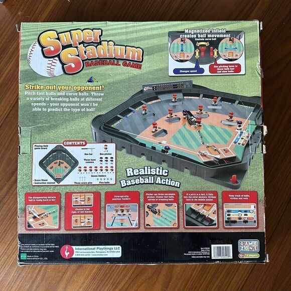Game Zone Super Stadium Baseball Game with Realistic Baseball W/ Instructions - Picture 3 of 10